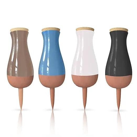 Ollas (Set of 4) | 12oz Terracotta Plant Watering Globes - Self Watering Planter Insert - Automatic Plant Watering Devices | Vacation Watering Pots for Indoor & Outdoor Plants by GreenHaven Gardens
