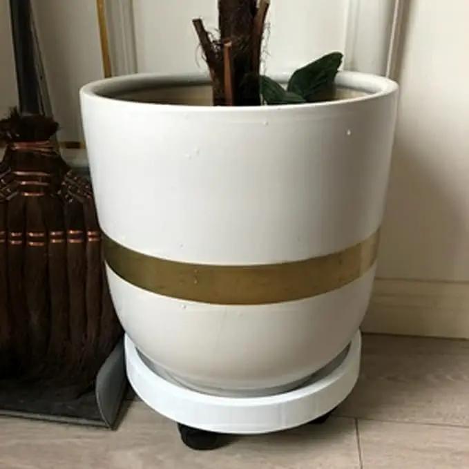 2 Pack of 12.6 Inch Heavy Duty Plant Caddy with Wheels,Rolling Plant Stand Pot Trolley,Wheeled Planter Saucer Tray,Potted Flower Mover Dolly with Casters Round Coaster for Indoor Outdoor by GreenHaven Gardens