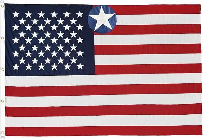 Homissor American Flag 10x15 for Outside US Flags Outdoor Heavy Duty United State USA Flag Embroidered Stars for All Weather High Wind Sewn Stripes With Brass Grommets by GreenHaven Gardens
