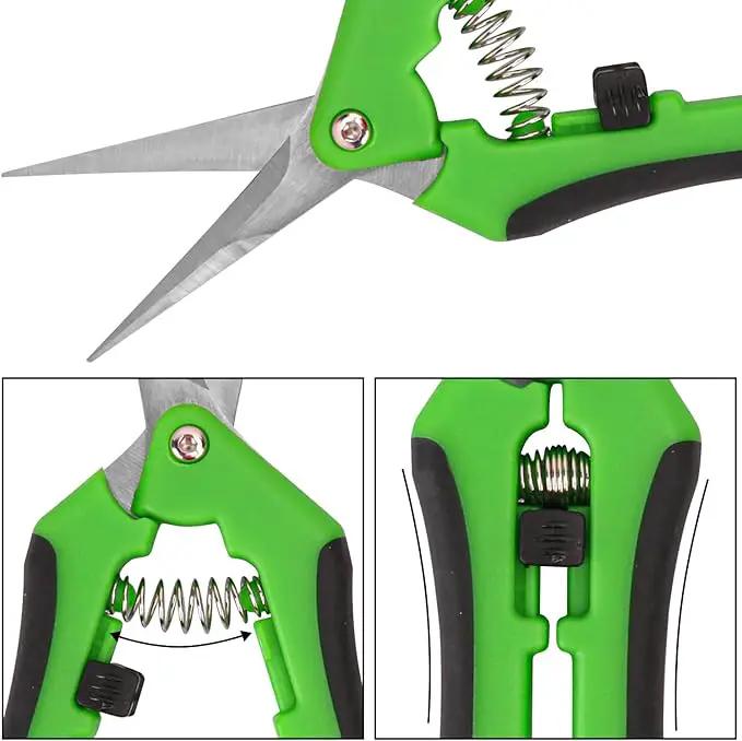 15 Pack 6.5 Inch Green Garden Pruning Scissors, Stainless Steel Blades Hand Pruner, Sharp Point Gardening Shears Cutter, A Must-have Gardening Pruning Shear, Supplies & Accessories by GreenHaven Gardens