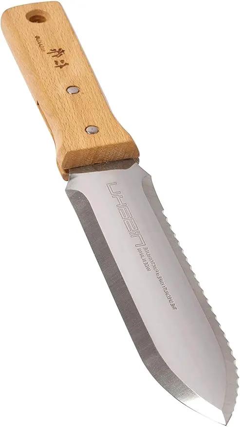 NISAKU NJP650 The Original Hori Hori Namibagata Japanese Stainless Steel Weeding Knife, 7.25-Inch Blade by GreenHaven Gardens