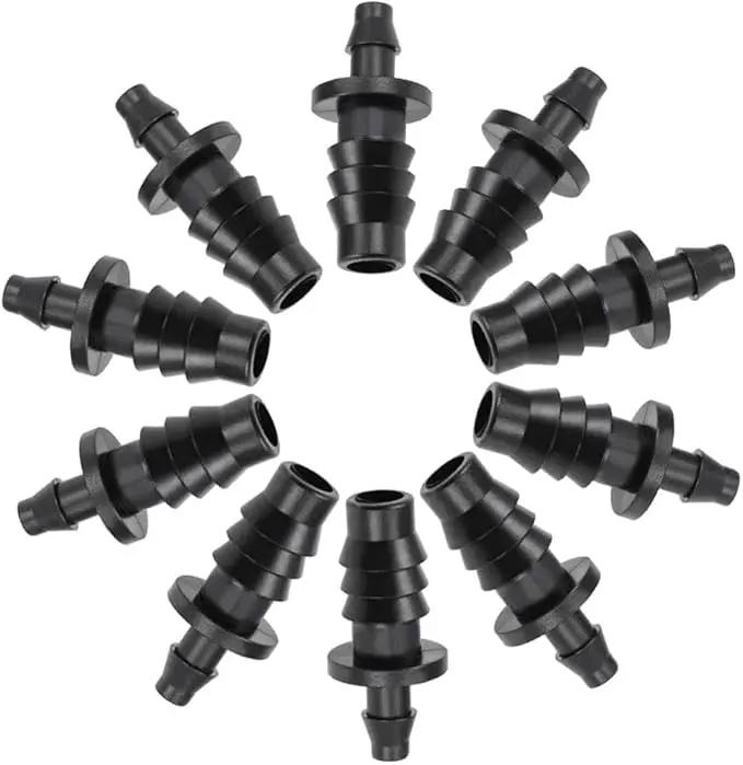 uxcell Barb Drip Pipe End Closure Cap 4mm and 8mm Inner Diameter Hose Plug Connector for Garden Agricultural Irrigation System, Plastic 10pcs by GreenHaven Gardens