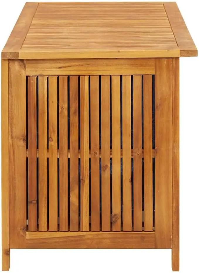 vidaXL Outdoor Storage Box - Wooden Deck Cabinet for Patio/Garden with Water-Resistant Lining, Farmhouse Style by GreenHaven Gardens