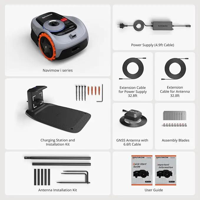Segway Navimow i105N Robot Lawn Mower Perimeter Wire Free 1/8 Acre RTK+Vision Robotic Lawnmower, AI-Assisted Mapping, Virtual Boundary, APP Control, 58dB(A) Quiet, Multi-Zone Management by GreenHaven Gardens