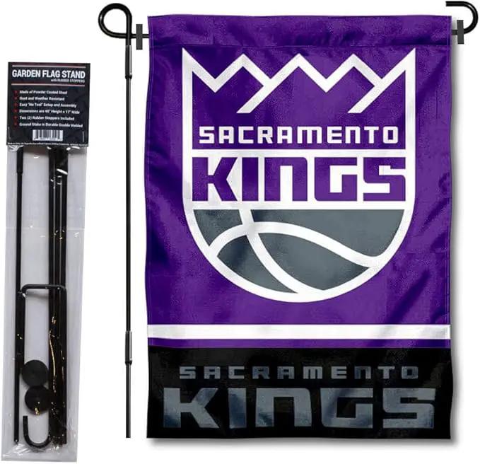 WinCraft Sacramento Kings Garden Flag with Stand Holder by GreenHaven Gardens
