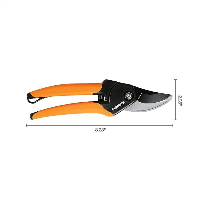 Fiskars Bypass Pruning Shears, 5/8-Inch Cut Capacity SoftGrip Hand Pruner for Small Hands, Blade Stays Sharp Through Heavy Use with Rust Resistant, Low-Friction Coating by GreenHaven Gardens