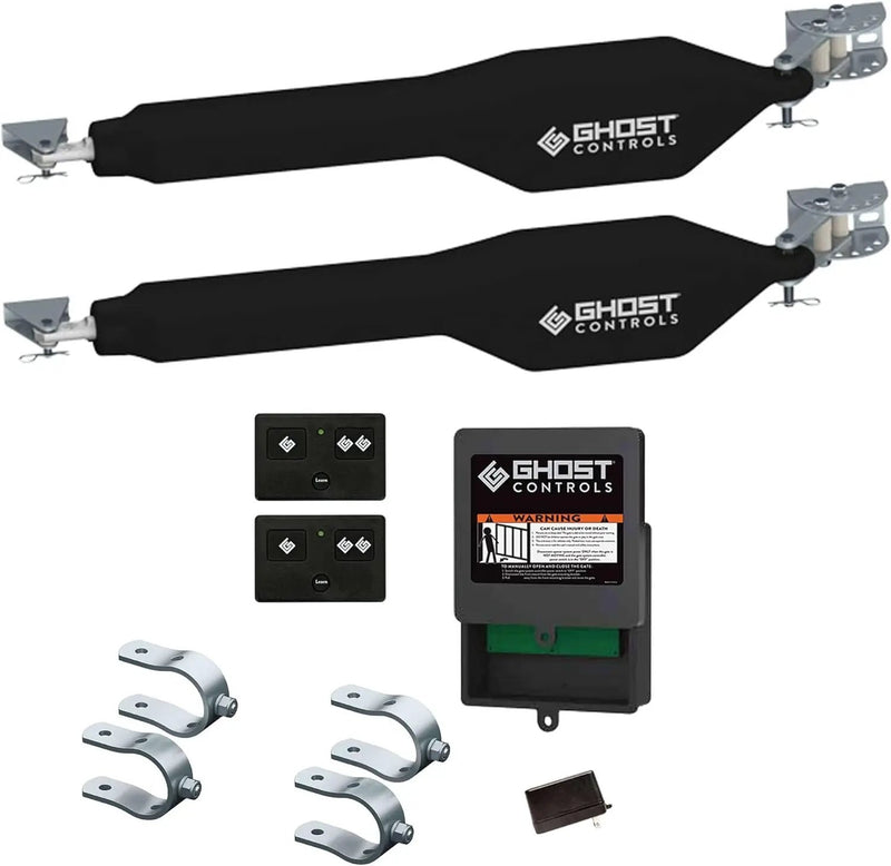 GC GHOST CONTROLS Heavy-Duty Automatic Gate Opener Kit for Swing Gates with Long-Range Gate Opener Remote - Model TDS2 by GreenHaven Gardens