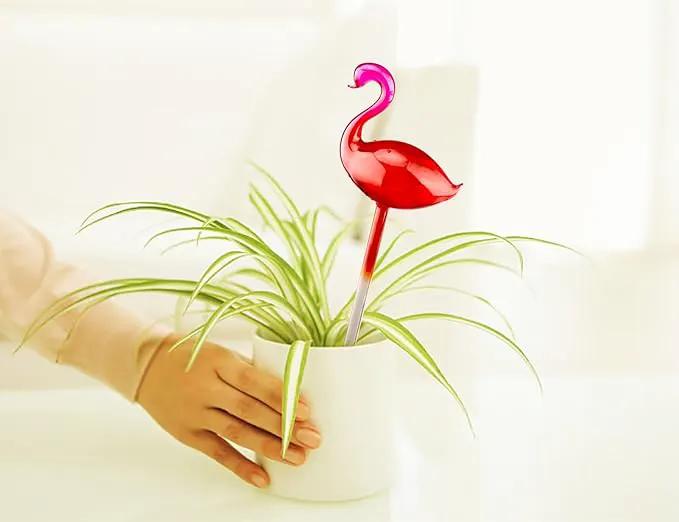Adabocute Plant Watering Globes, Flamingo Self Watering Globes, Glass Self Watering Planter Insert, Gradient Hot Pink Plant Watering Devices, Automatic Plant Waterer Indoor, Watering Bulbs, 2 Pack by GreenHaven Gardens