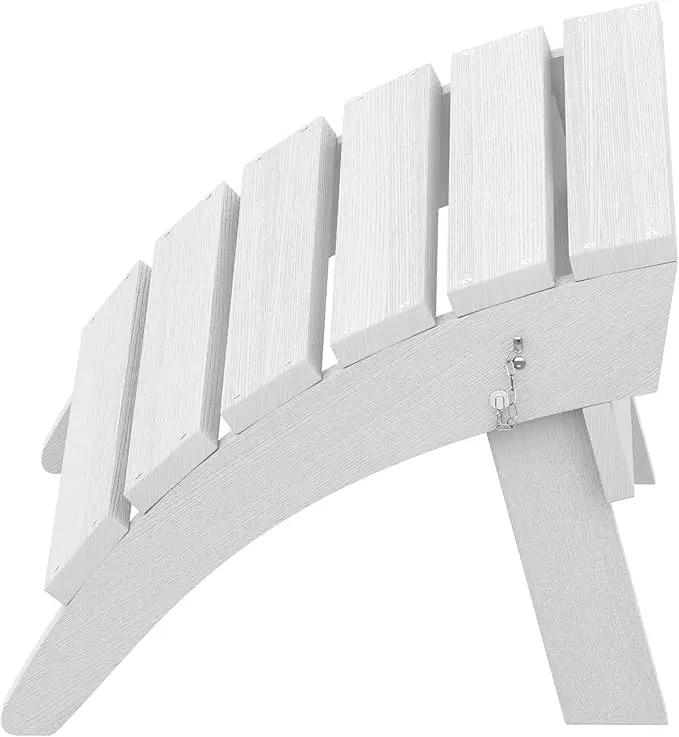 SERWALL Folding Adirondack Ottoman, White by GreenHaven Gardens