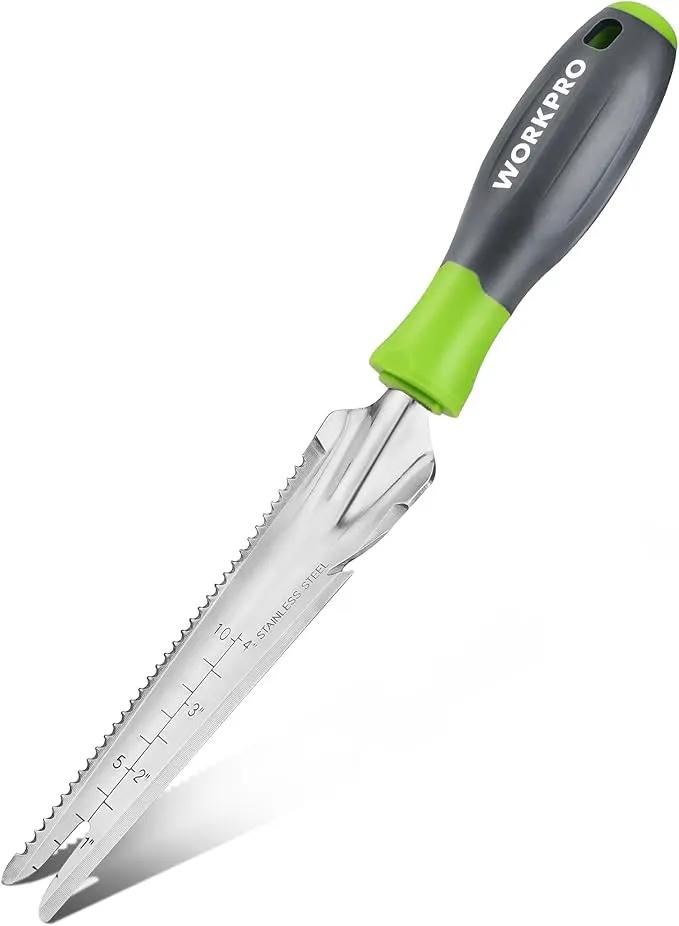 WORKPRO Hand Weeder Puller, 5-in-1 Stainless Steel Garden Trowel with Soft Handle, Gardening Weeding Tool for Easy Weeder Removal, Planting, Weeding, Flower & Vegetable Care in Garden Lawn Yard by GreenHaven Gardens