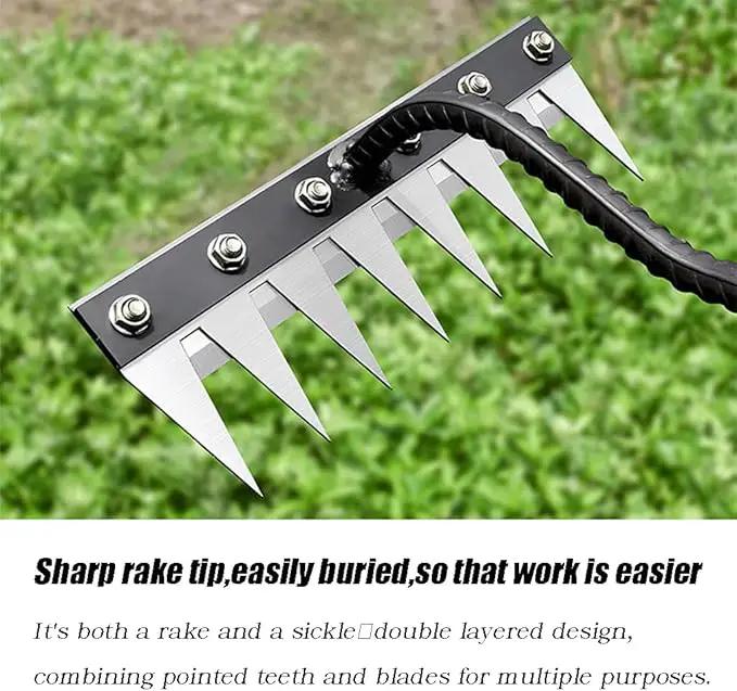 Gardening Hand Weeder Puller Tool, Manual Weeder with Detachable Blade Weeder Puller Tool,High-Carbon Steel Weed Removal Tool for Farm Lawn Garden, 5/6/7/8 Teeth Sizes (5 Teeth) by GreenHaven Gardens
