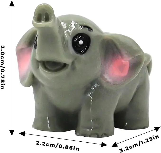 50 Pcs Mini Elephant Figurines for Fairy Gardens,Miniature Landscapes, Micro Landscape be Used for Various DIY Projects and Decorative，2 inches Long, 1 inch Wide, 1.2 inches high by GreenHaven Gardens