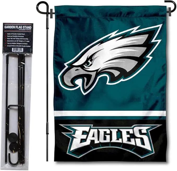 WinCraft Philadelphia Eagles Garden Flag with Stand Holder by GreenHaven Gardens