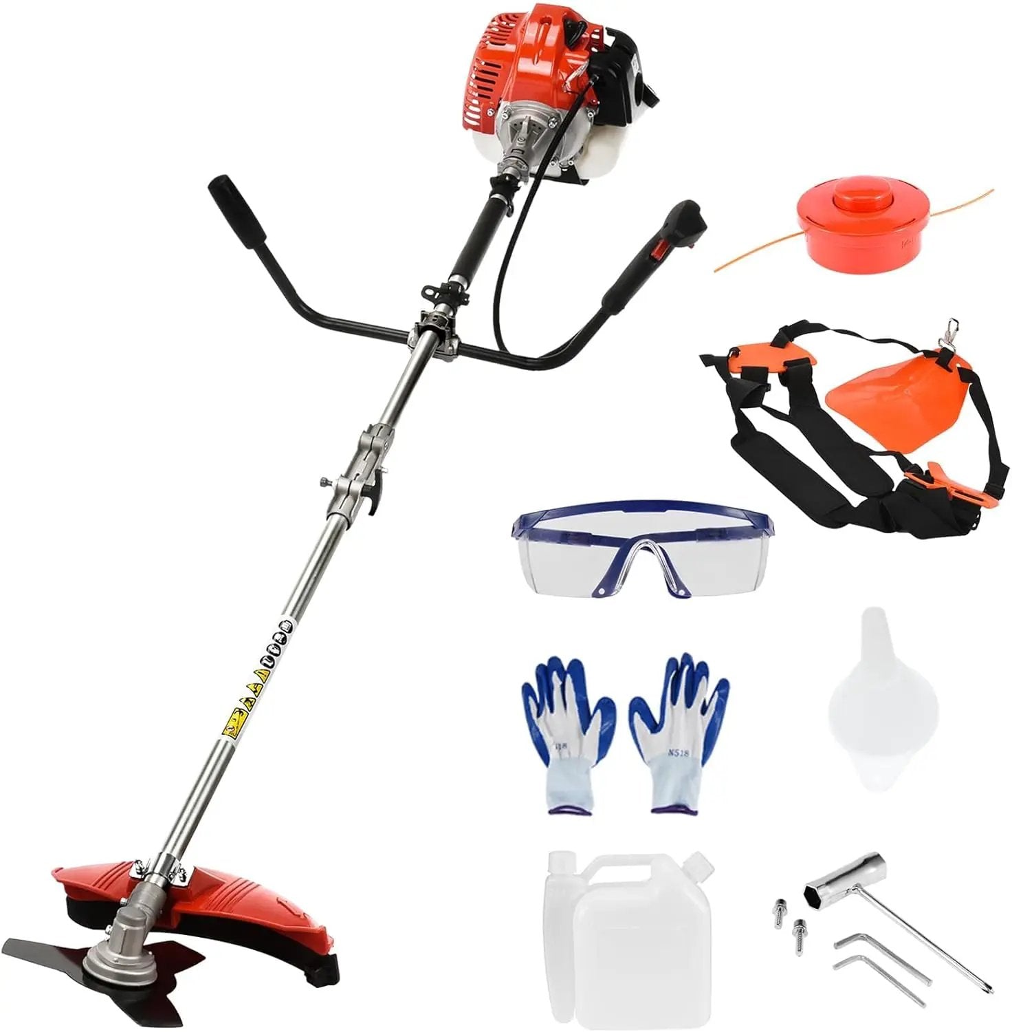 Gas Weed Eater, 52CC 2-Stroke Weed Wacker Gas Powered, 2 in 1 Multi-Functional String/Grass Trimmer, Brush Cutter for Gardening Shipping from USA Fast Arrival by GreenHaven Gardens