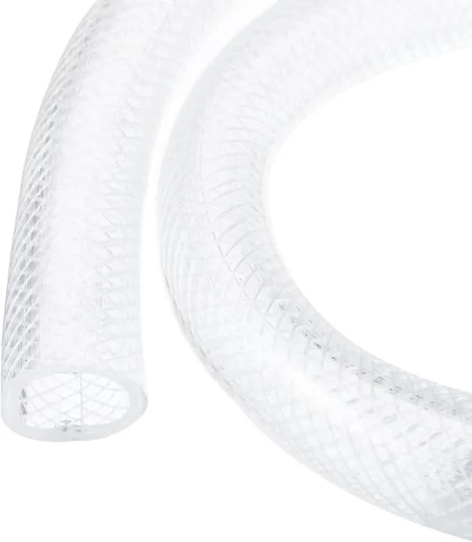 3/4" x 1" Braided Clear Plastic PVC Tubing 10ft High Pressure Flexible Reinforced Vinyl Tube, [for Garden Irrigation, Water Hose, Fish Tank, Water Transfer] - 19x25.4mm by GreenHaven Gardens