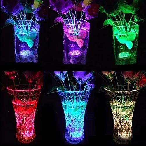 Submersible Led Lights, Submersible Waterproof RGB Change Remote Controlled Submersible Led Lights for Pond Pool Fountain Aquarium Vase Hot Tub Bathtub Fish Tank Party Halloween (4 Pack) by GreenHaven Gardens