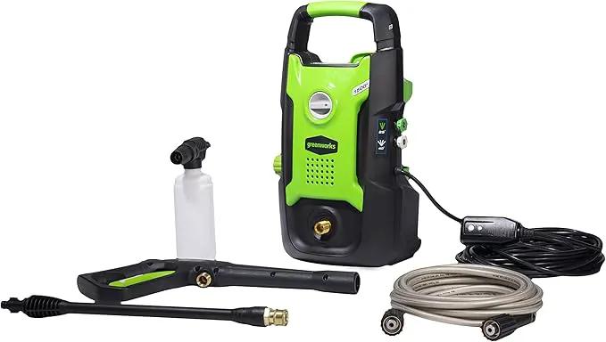 Greenworks 1500 PSI 1.2 GPM Pressure Washer (Upright Hand-Carry) PWMA Certified by GreenHaven Gardens