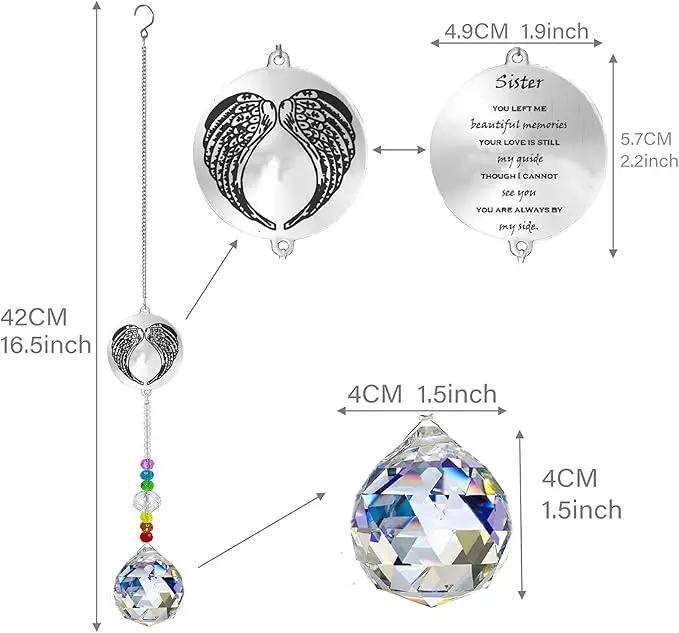 Memorial Gifts Crystal Suncatcher,Unique Sympathy Gifts for Loss of Loved One,Rainbow Maker Bereavement Gifts Box for Loss of Father Mom Dad Son Daughter Husband Brother Grandmother (Sister) by GreenHaven Gardens