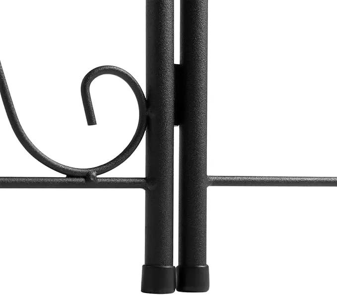 DOEWORKS 2 Tier Metal Plant Stand Storage Rack Shelf, Flower Pot Holder Display Shelf, Black by GreenHaven Gardens