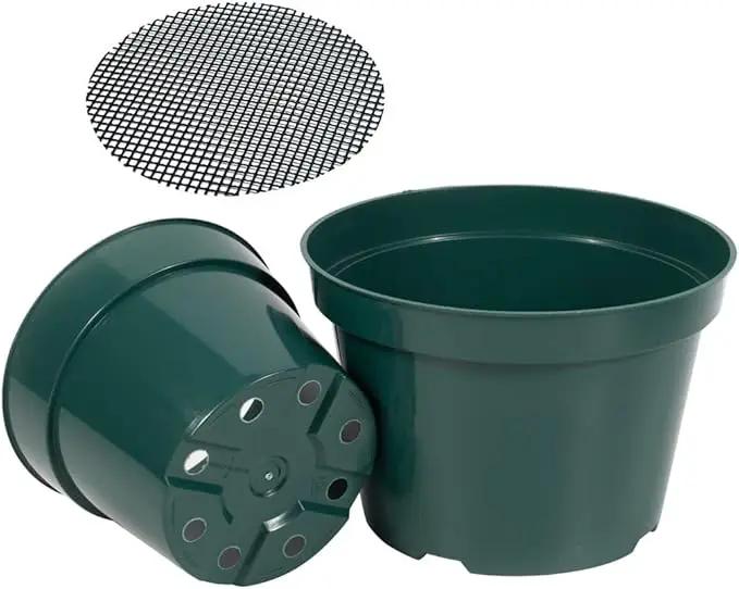 DAPERCI inches Nursery Pot Plant Grow Sturdy Flower pots in Bulk Price 20P Green by GreenHaven Gardens