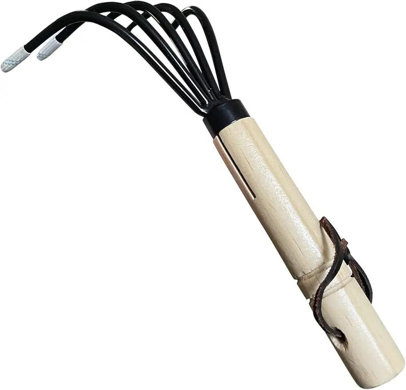 Garden Guru Hand Rake Cultivator Claw Soil Tiller - Military Grade Steel - Rust Resistant - 5 Tine Japanese Ninja Claw - Comfortable Wood Handle - Perfect Pulverized and Aerated Soil (2 Pack) by GreenHaven Gardens