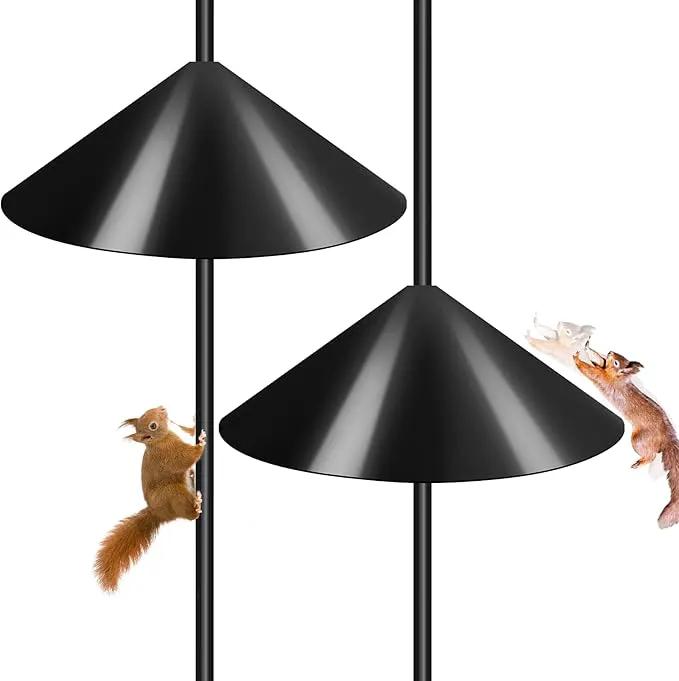 Gtongoko 19 Inch Squirrel Baffle for Bird Feeder Pole Squirrel Guards for Shepherds Hook Stopper for Bird Feeders Black 2 Pack by GreenHaven Gardens