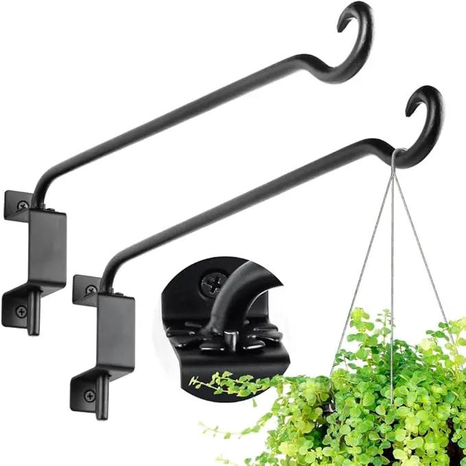Qiang Ni Swivel Plant Hanger Bracket: Bird Feeder Hanger for Outdoor Wall Mount (12 - B-2pcs, 12 Inch) by GreenHaven Gardens