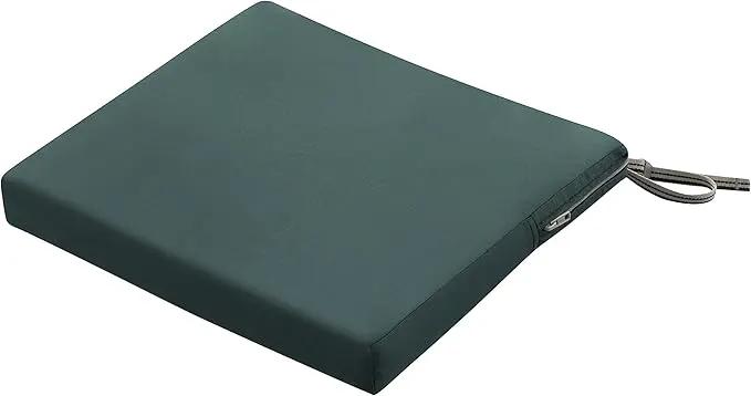 Classic Accessories Ravenna Water-Resistant Patio Chair Seat Cushion, 18 x 18 x 2 Inch, Mallard Green, Patio Furniture Cushions by GreenHaven Gardens