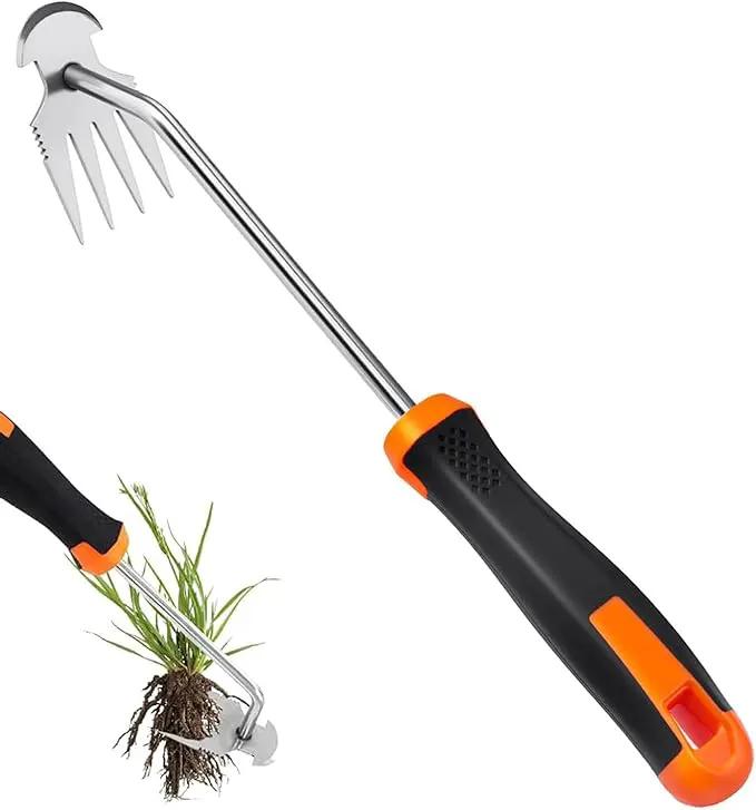 Weed Puller Tool, 2025 New Durable Garden Weed Pulling Tool, Portable Garden Weeder Tool for Vegetable Gardening Backyard Farm Planting & Weeding(Orange) by GreenHaven Gardens