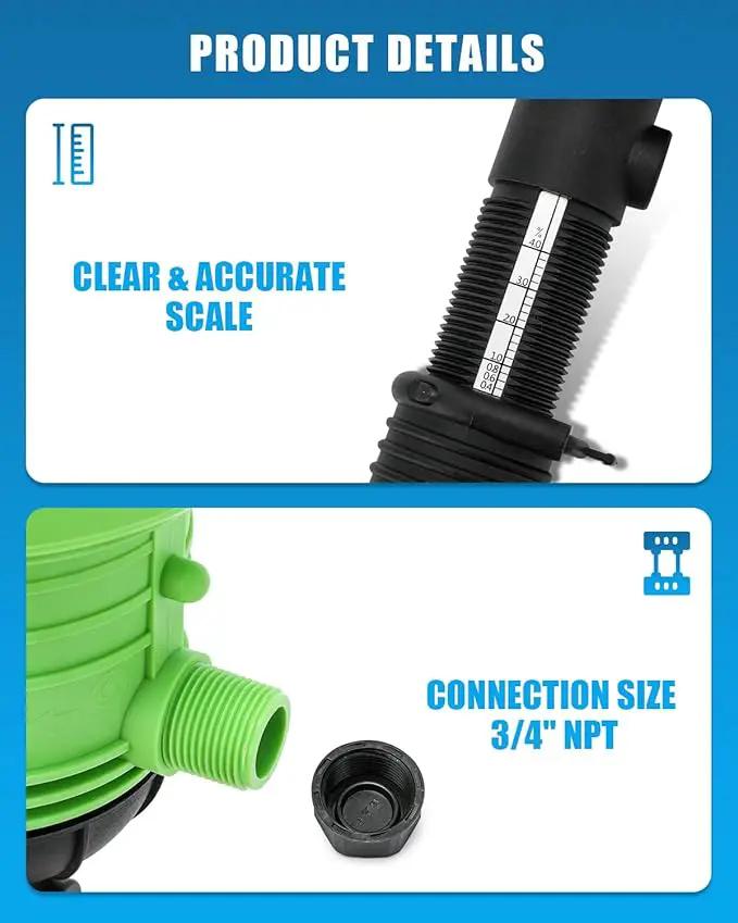 NEWTRY 0.4%-4% Fertilizer Injector for Drip Irrigation Adjustable Water Powered Dosing Pump 3/4" NPT by GreenHaven Gardens