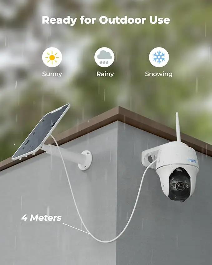 REOLINK Security Camera Wireless Outdoor, Pan Tilt Solar Powered, 5MP 2K+ Color Night Vision, 2.4/5GHz WiFi, Works with Smart Home for Surveillance, Home Hub Compatible, Argus PT + Solar Panel by GreenHaven Gardens