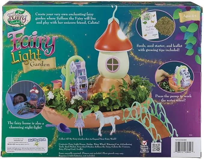 Light Garden - Grow Your Own Garden and Play Indoors Outdoors with This Magical Mushroom House and Fairy Unicorn Playset - for Kids Ages 4 and Up by GreenHaven Gardens