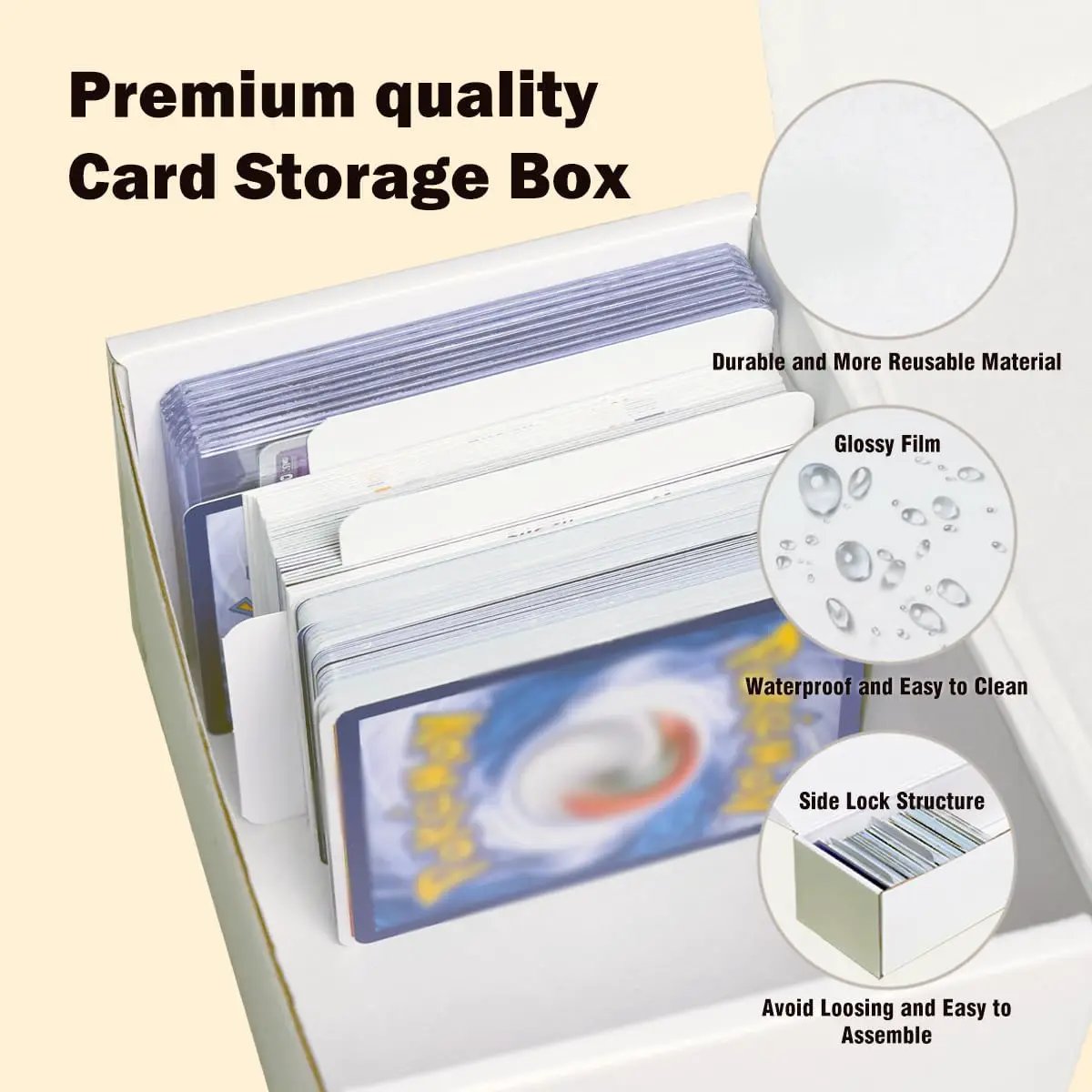 NUMINA 4 Pack 350 Small Card Storage Box, Heavy Duty Cardboard Game Card Organizer with Dividers for TCG, MTG, Sports & Trading Cards, Shipping Boxes for Collectors & Sellers by GreenHaven Gardens