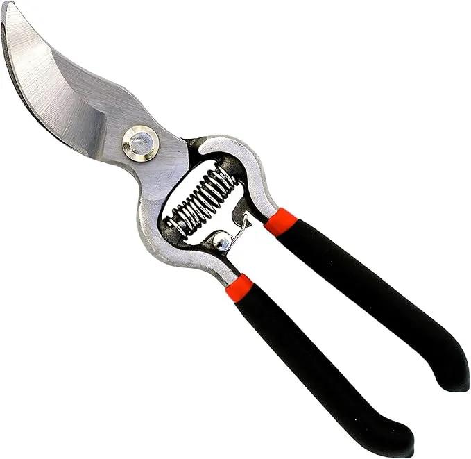 GARDEN GURU Classic Bypass Pruning Shears Clippers – Heavy Duty Forged Steel Garden Pruners – Safety Lock – Non Slip Comfort Grips – Cuts up to 1” Diameter – Professional Bypass Pruners for Gardening by GreenHaven Gardens