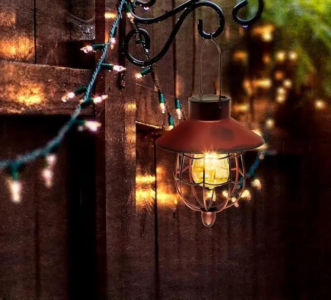 YAKii 12 Pack Solar Lantern Hanging Waterproof Outdoor Metal Solar Lamp with Warm White Light Decorate for Yard Garden Pathway Patio Porch Decor (Red) by GreenHaven Gardens