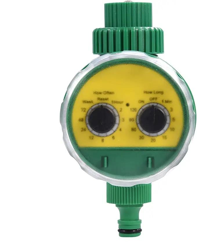 Automatic Irrigation Timer, Green ABS Multi Function Two Dial Automatic Electronic Watering Timer Garden Irrigation Controller for Roof Garden Balcony Villa Garden Outdoor Automatic Sprinkler System by GreenHaven Gardens