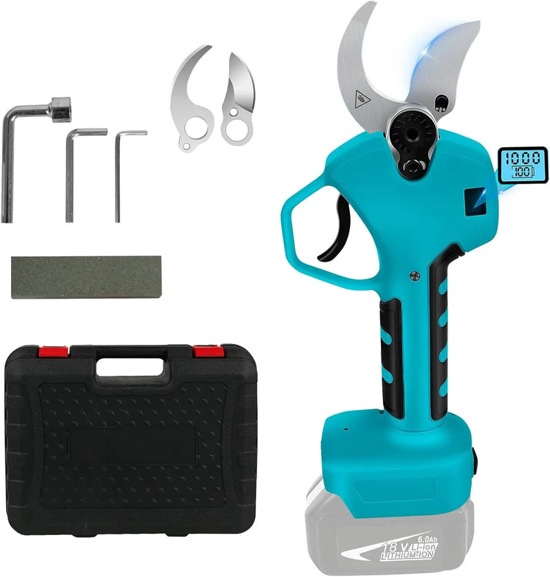 Electric Pruning Shears Compatible with Makita 18V Battery, 2.55“ (65mm) Cutting Diameter, Brushless Pruner Cutter with LED Display & SK5 Blades for Gardening Tree Pruning (Battery NOT included) by GreenHaven Gardens