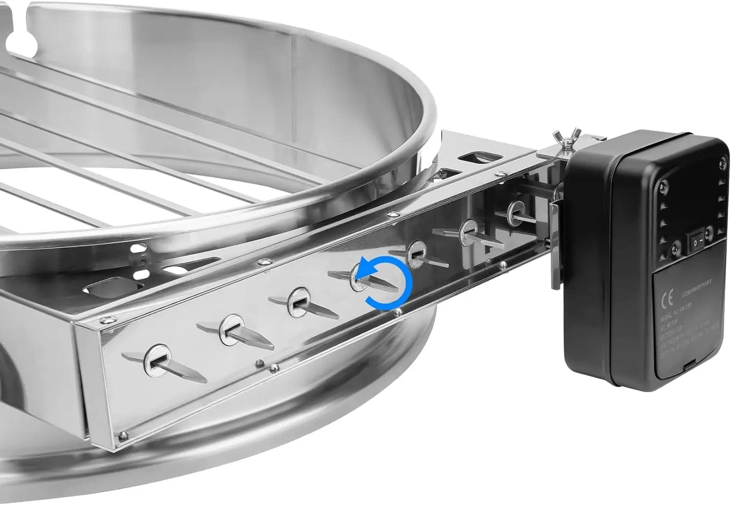 onlyfire Shish Kabob Set with Stainless Steel Ring, Automatic Skewers Turner for Weber 22" Kettle and Other Similar Kettle Grills by GreenHaven Gardens