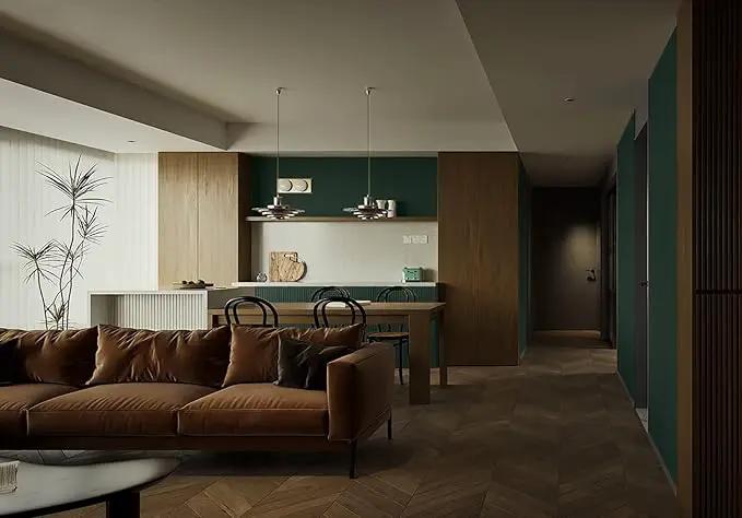 Dimoon 236''x15.7'' Emerald Dark Skin Peel and Stick Wallpaper Contact Paper Modern Self Adhesive Wall Paper Removable Renter Friendly Textured Solid Vinyl Roll (236''x15.7'',Emerald Dark Skin) by GreenHaven Gardens