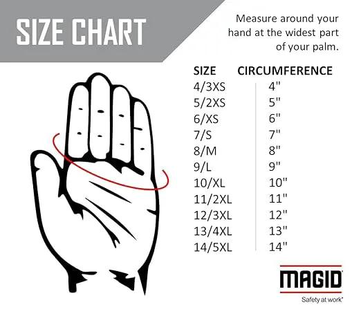 MAGID D-ROC ANSI A4 AeroDex Polyurethane Palm Coated Work Gloves, 12 Pairs, Size 6/XS, GPD482 by GreenHaven Gardens