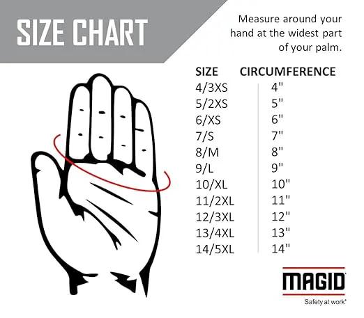 MAGID D-ROC ANSI A4 AeroDex Polyurethane Palm Coated Work Gloves, 1 Pair, Size 8/Medium, GPD482 by GreenHaven Gardens