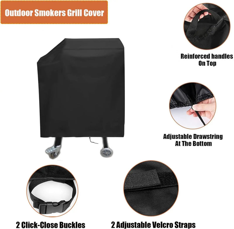 Grill Cover for Recteq RT-B380 & RT-B380X Bullseye Deluxe, Waterproof Outdoor Covers for Electric Pellet Smoker Grill, BBQ - 22.5" D x 38" W x 41" H by GreenHaven Gardens