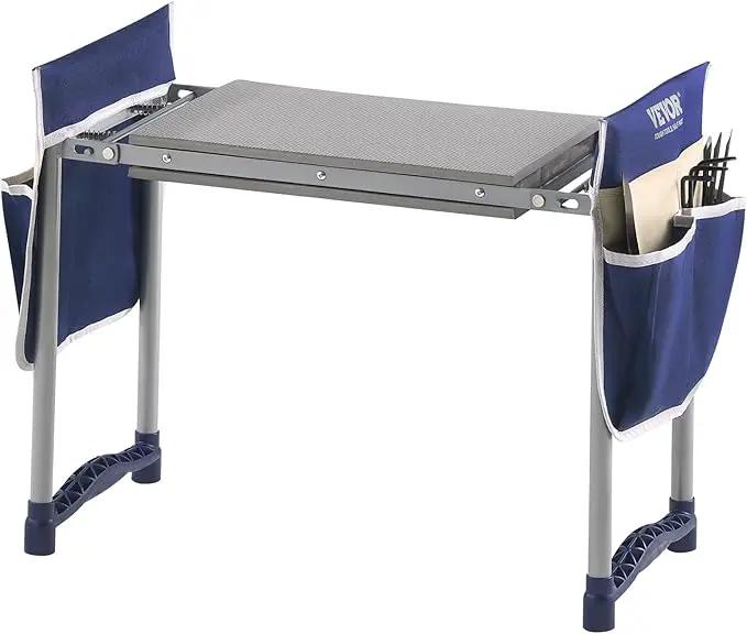 VEVOR Garden Kneeler and Seat Heavy Duty, Portable Garden Stool with 11'' EVA Kneeling Pad and 2 Tool Bags, Folding Garden Bench to Relieve Knee & Back Pain, Great Gifts for Seniors, Family Gardeners by GreenHaven Gardens