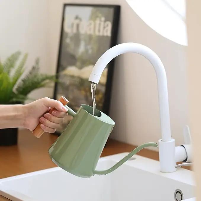 Watering Can Indoor Plants 35oz Sage Green Water Can Indoor Metal Small Water Can Pot with Long Spout for House Bonsai Plants Garden Flower Decorative by GreenHaven Gardens