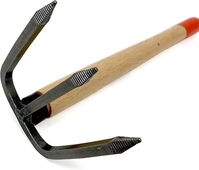 HACHIEMON Japanese Craftsmanship Garden Tool Hand Cultivator Rake Tiller Tool - Durable and Lightweight - Made in Japan by GreenHaven Gardens