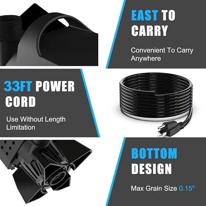 3000GPH Pond Pump - 200W Submersible Water Pump with Barrier Bag, Ultra Quiet Aquarium Pump with 33FT Power Cord for Pond, Waterfall, Fish Tank, Statuary, Hydroponic, Black by GreenHaven Gardens