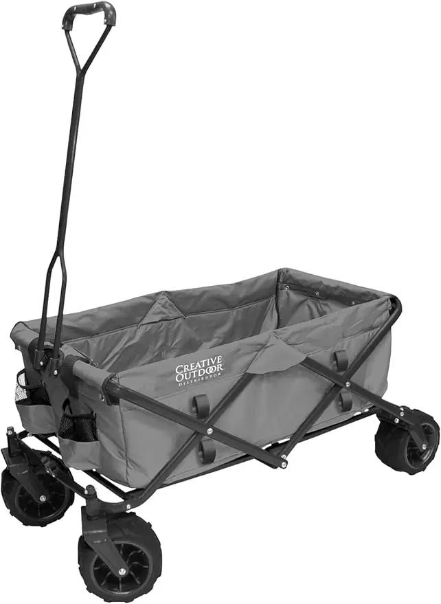 Creative Outdoor Original Folding Wagon All-Terrain Wheels by GreenHaven Gardens