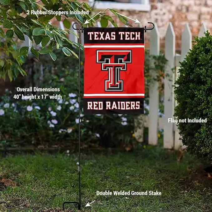 College Flags & Banners Co. Texas Tech Red Raiders Garden Flag with Stand Holder by GreenHaven Gardens