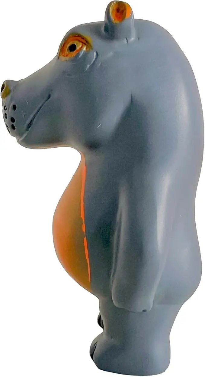 Jxueych Rebellious Hippo Figurine, Miniature Resin Hippo Standing 3.5 Inch, Adorable Mini Hippo - The Cutest Addition to Your Decor! by GreenHaven Gardens