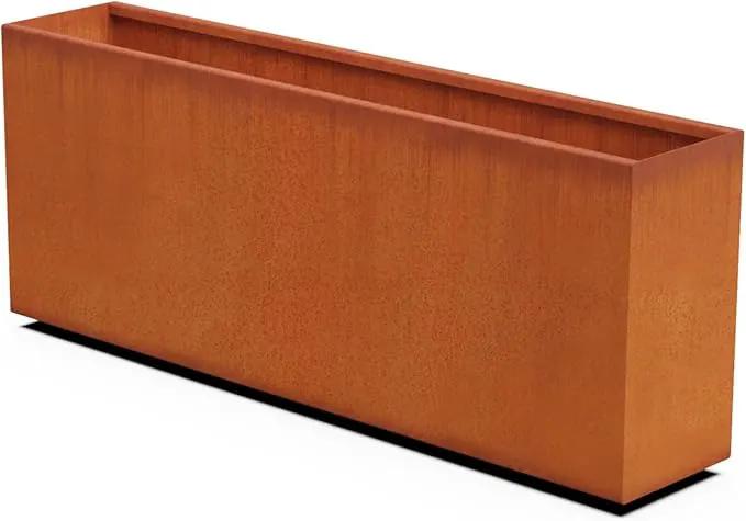 Corten Steel Planter Rectangle Outdoor Metal Garden Box Heavy Duty | Made in USA | Fully Assembled by GreenHaven Gardens